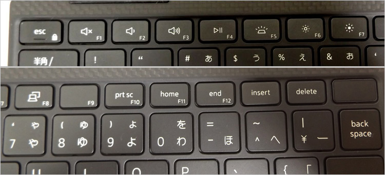 F5はバックライトキーボードの切り替え