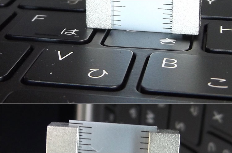 1mmあるかないかのキーストローク