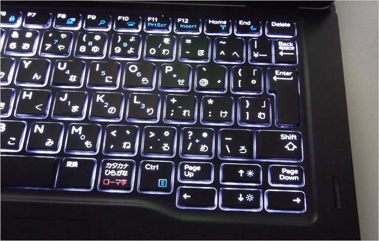 DELLのキーボードとバックライトはどうよ