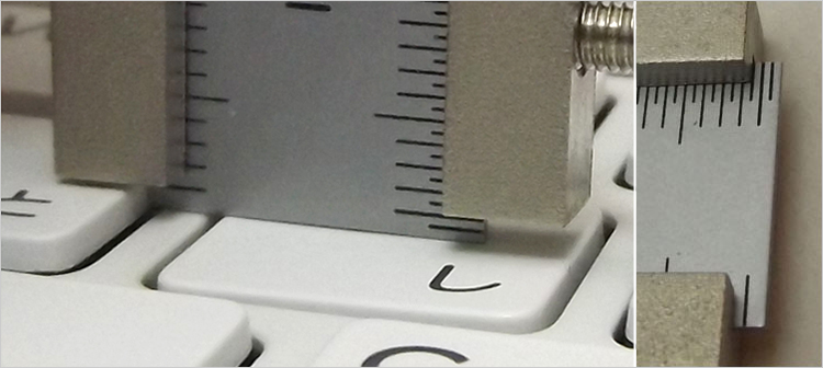 しっかりした押下