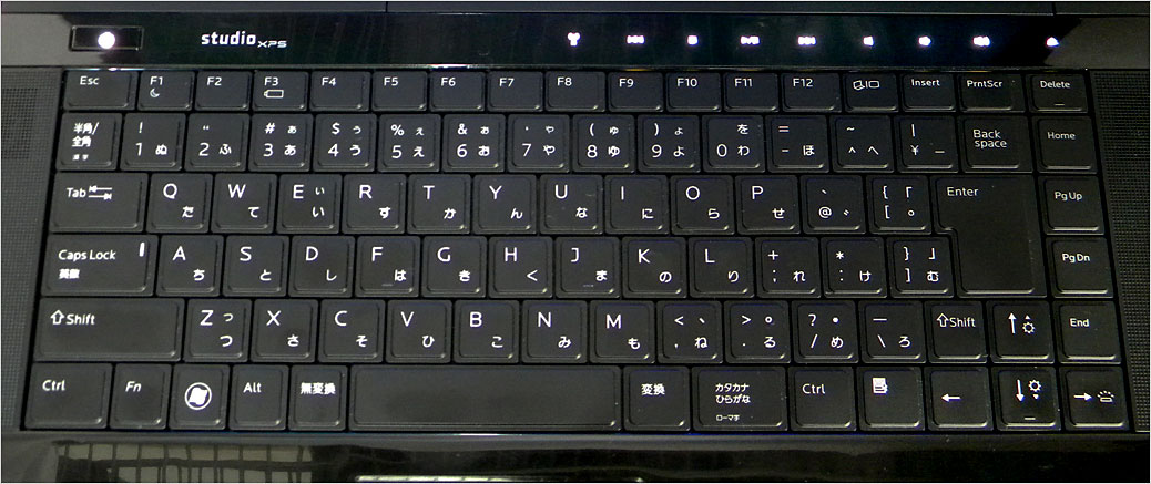 Studio XPS 16（1640）で、採用されていたキーボード