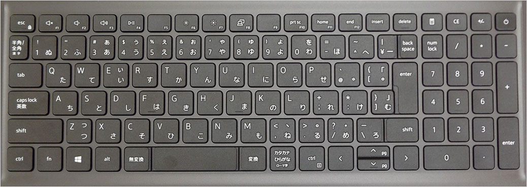 Vostro 5515 / 5510のキーボード・パーツの詳細