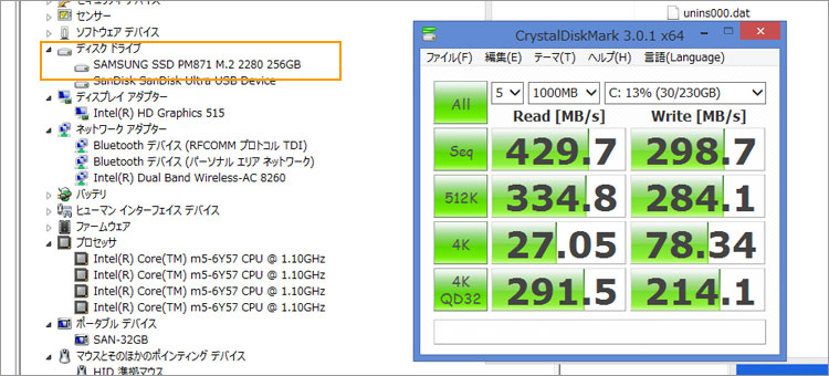 サムスン製PM871