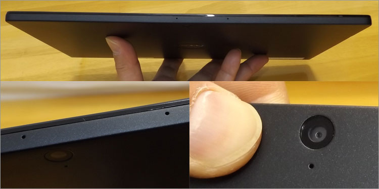 アウトカメラを内蔵