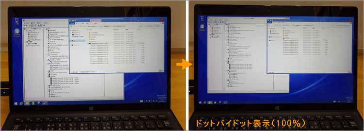 Latitude 12 7000シリーズをドットバイドット表示
