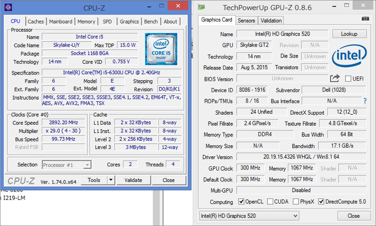 インテル Core i5-6300U プロセッサー