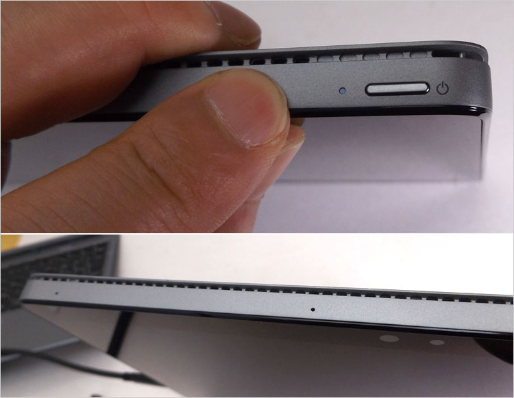 電源ボタンの配置