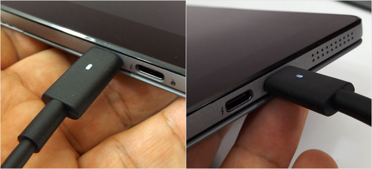 どちらのUSB Type-C端子もACアダプタの給電