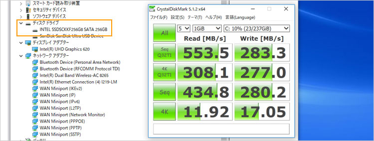 SSDSCKKF-256GBのM.2 SSD
