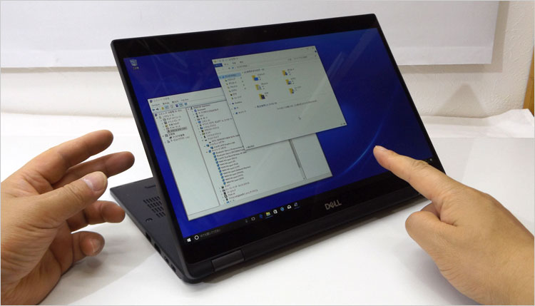 タブレットをスタンドに置いた