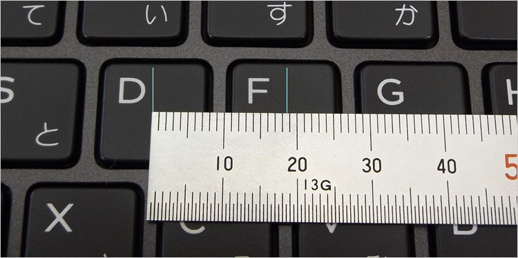 キーピッチが19mm