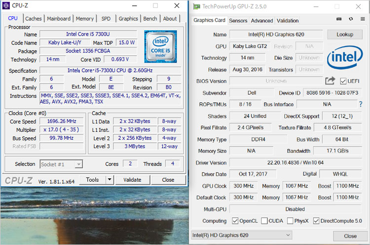 Latitude 7380に搭載のCore i5-7300U