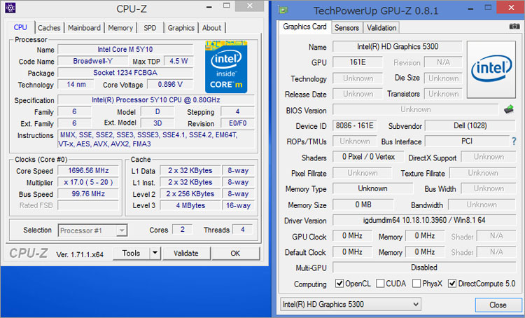 Core M 5Y10 プロセッサーを搭載したLatitude 13 7000シリーズ