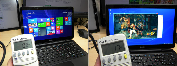 Latitude 13 7000シリーズの消費電力