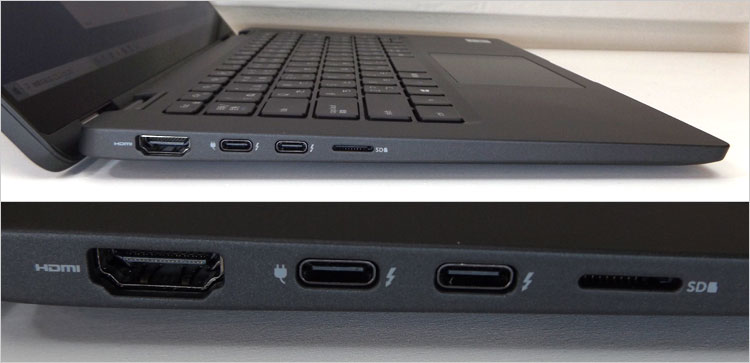 USB Type-C端子（Thunderbolt 3、USB3.2-Gen2 、Power Delivery対応