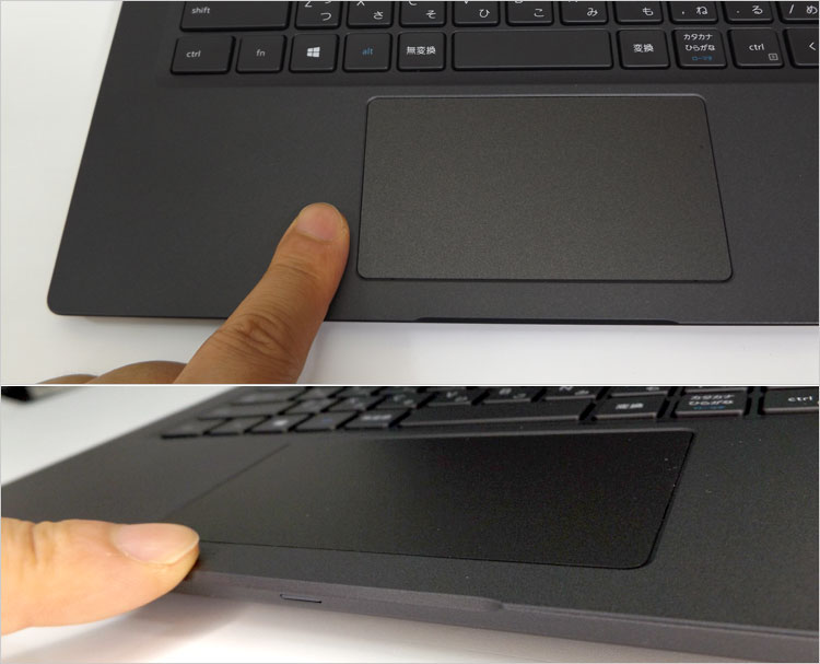 DELLノートと比較すると、かなりスベスベと滑る