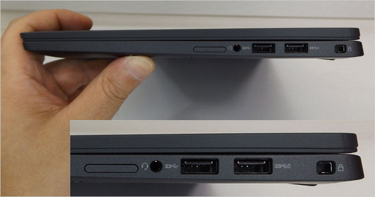 SIMカードスロットは非搭載ので塞がれている