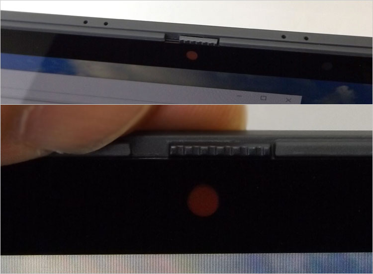 Webカメラにはレンズを物理的にふさぐ「プライバシー・シャッター」付き