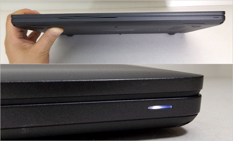 端にステータスライト