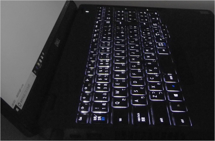 バックライト・キーボード