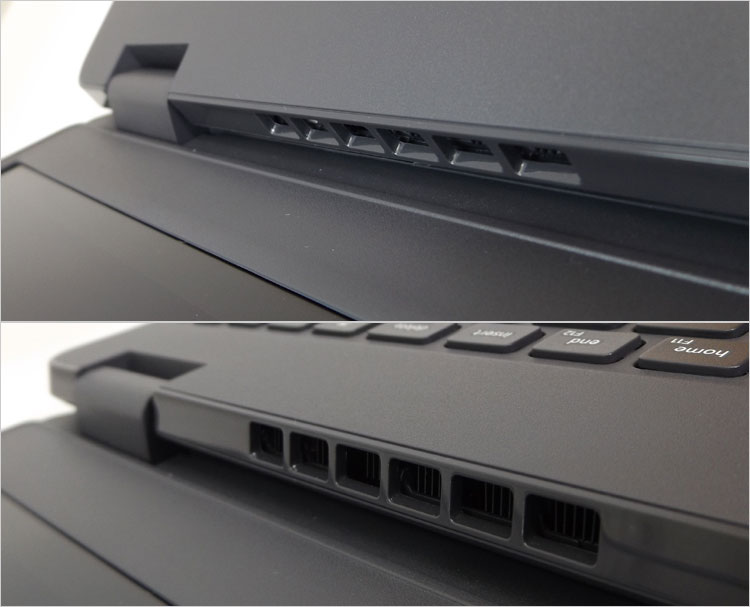 排気はディスプレイの上を通過