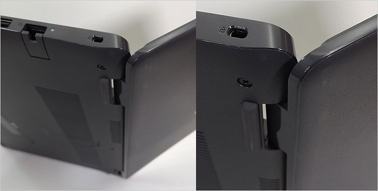 ヒンジと排気口の位置関係