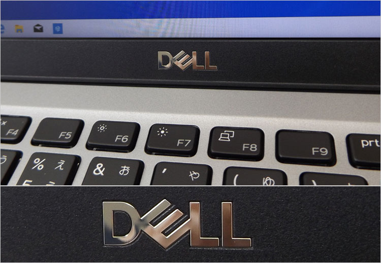 クローム調のDELLロゴを配置