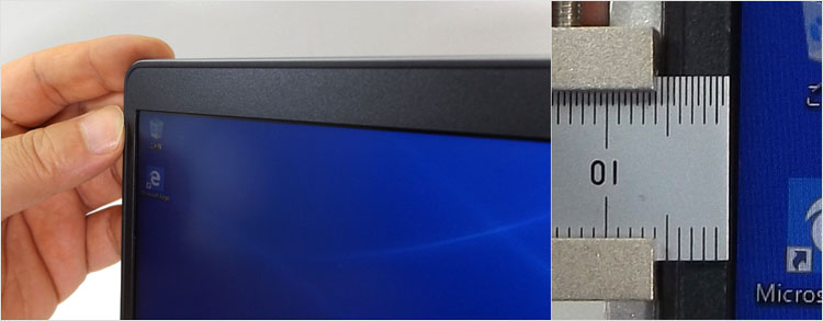 液晶パネルの端