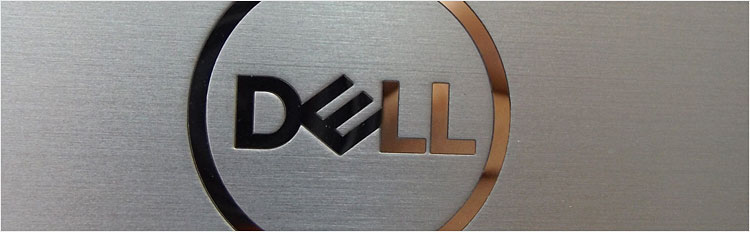 クローム調のDELLロゴ