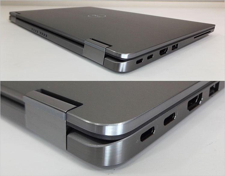 ヘアライン処理されたメタル外装