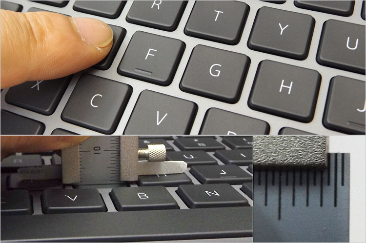 最近（2020年）のノートPCとしてはわりと深め