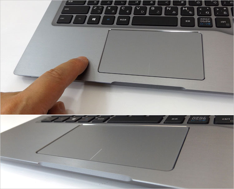 ガラス製のタッチパッド