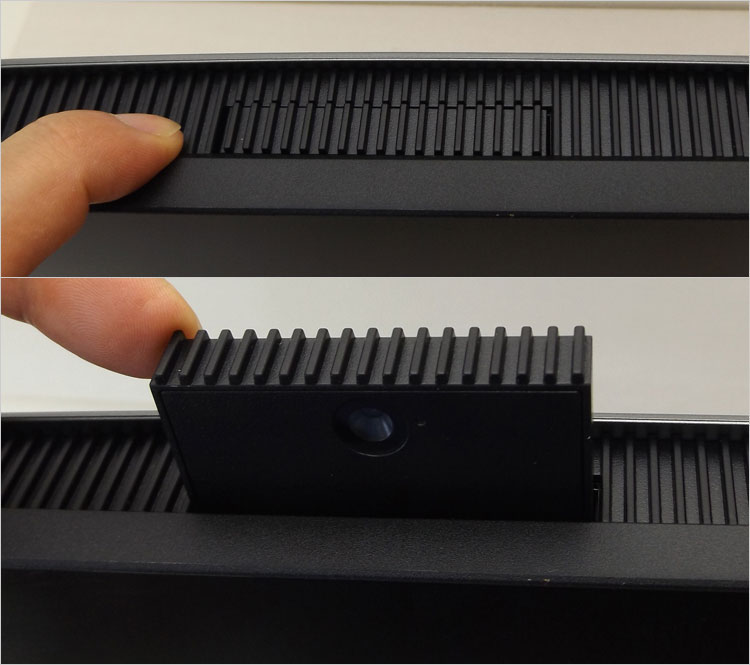 格納できるポップアップ式Webカメラ搭載