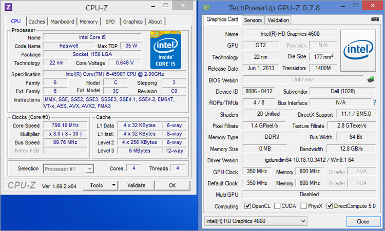 Core i5-4590を搭載