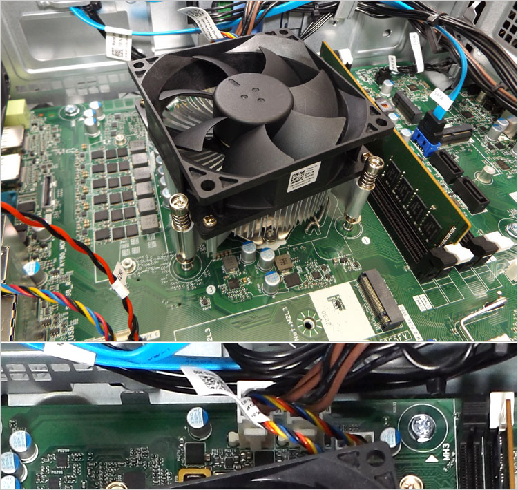 CPU空冷ファンの様子