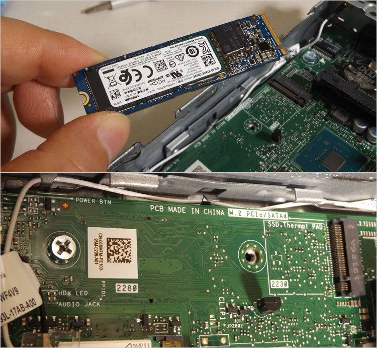 Type2280とType2230のフォームファクタ