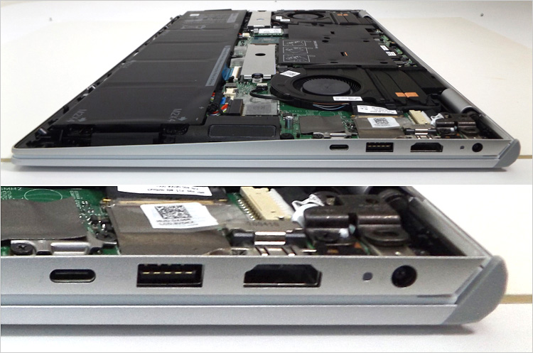 マザーボードが格納されるボディ