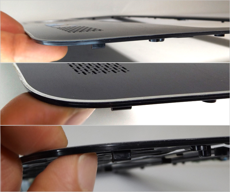 アルミ素材は非常に薄い