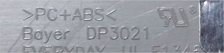 PC + ABS 樹脂の筐体