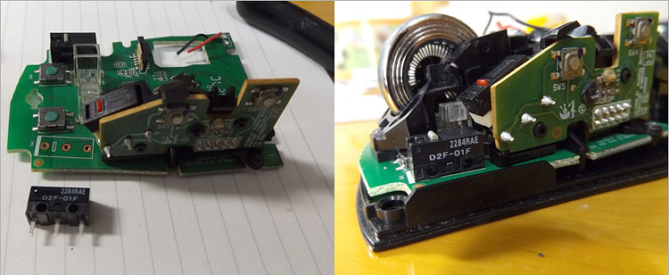 オムロン日本製のD2F-01Fと交換