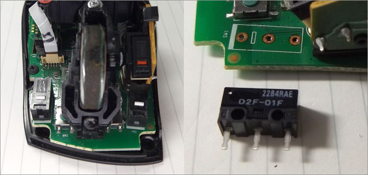 マウスの故障はチャタリング