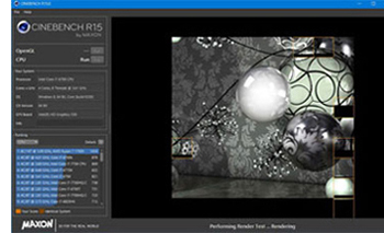 CINEBENCH R15のレンダリング