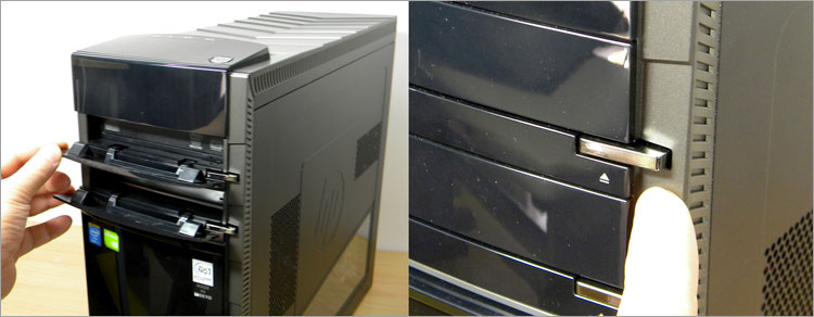 フロントパネルは光沢ブラック