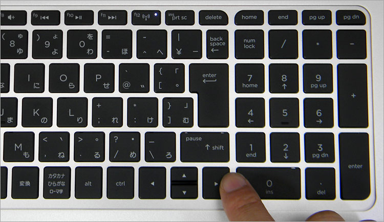 ENVY 15-j100カーソルキー