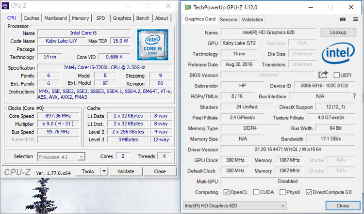 Core i5-7200U プロセッサーｔ