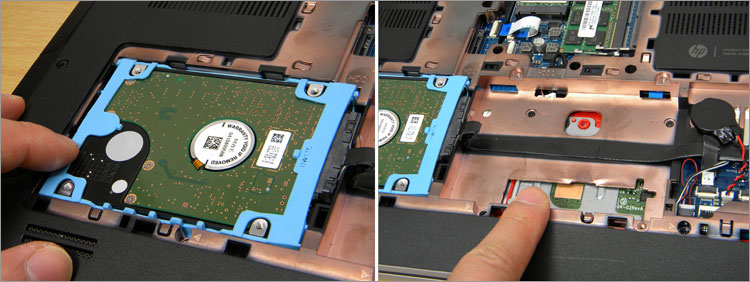 HDDはシリコンのマウンタによって装着