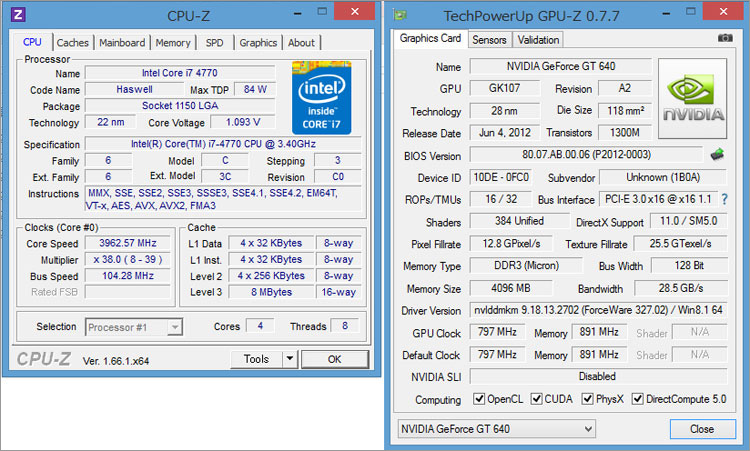 GeForce GT 640のグラフィックカードを搭載してみた