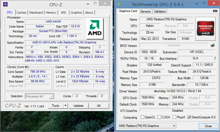 AMD E1-6015 APU