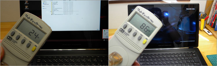 OMEN15-5100の消費電力調査