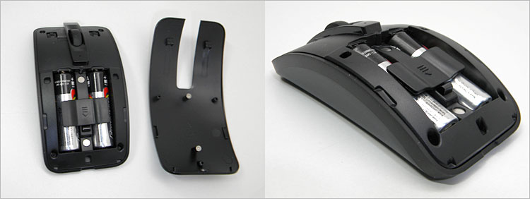 HPマウスには単三電池2本